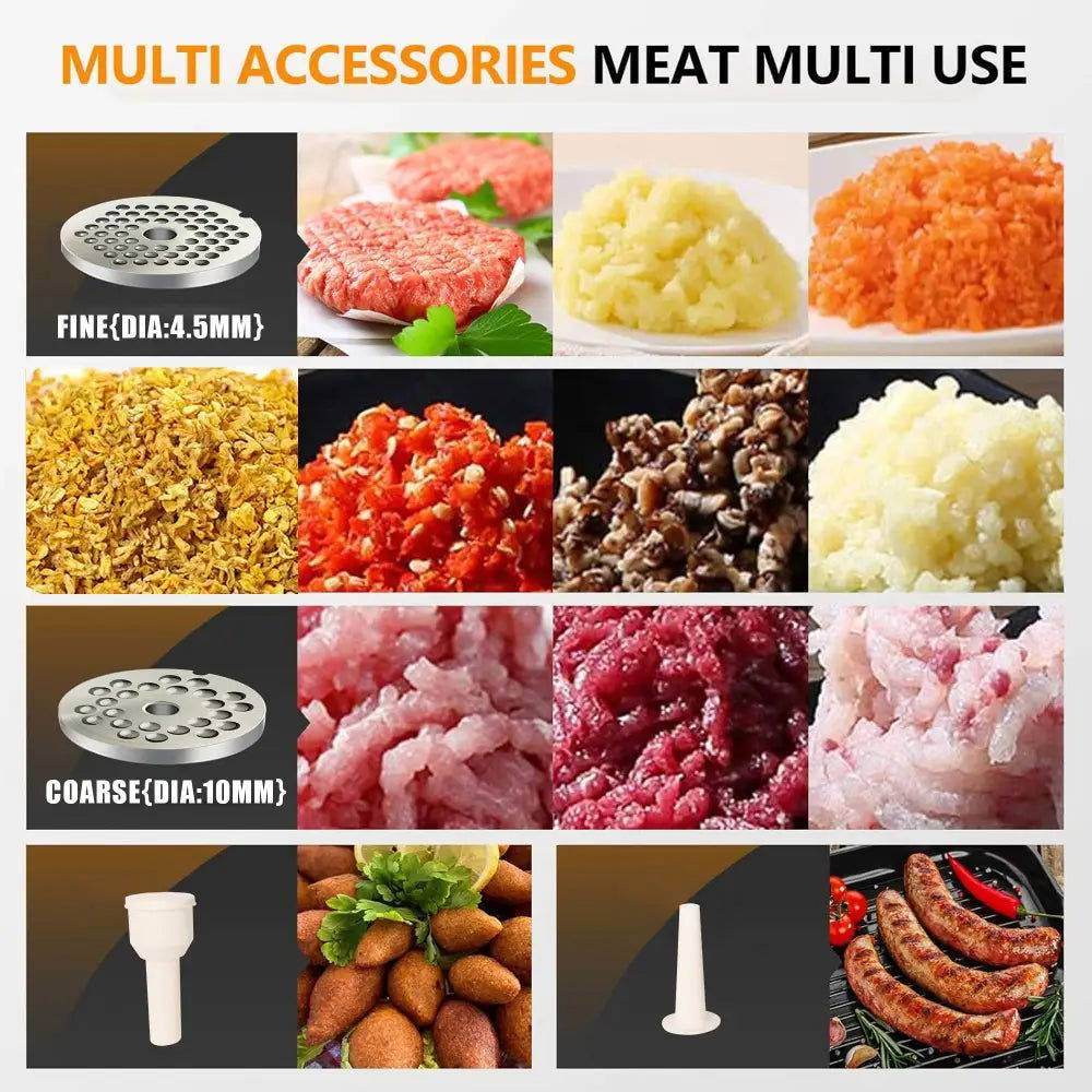 MLNshops Stainless Steel Meat Grinder & Sausage Stuffer