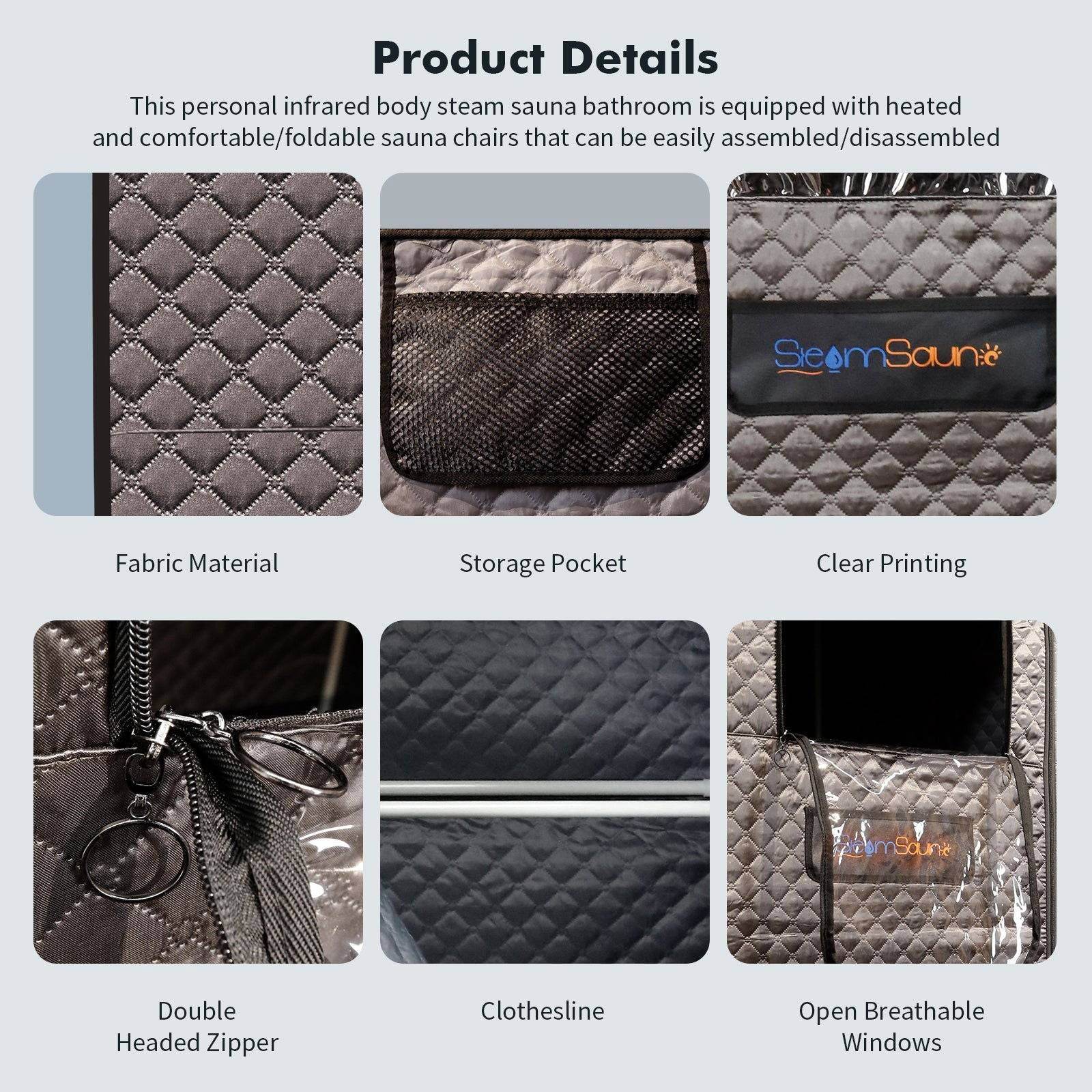 MLNshops portable home steam sauna Tent & Heater Kit