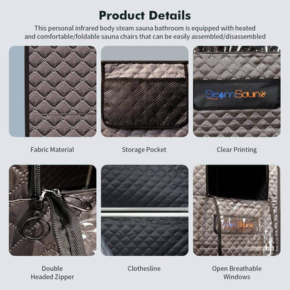 MLNshops portable home steam sauna Tent & Heater Kit