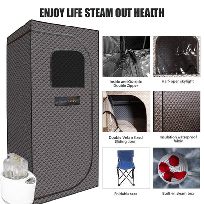 MLNshops portable home steam sauna Tent & Heater Kit