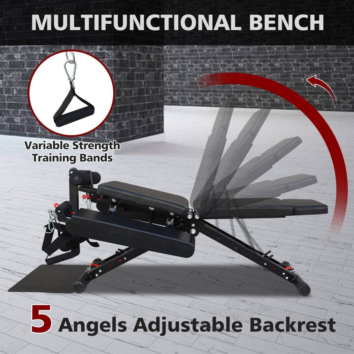 MLNshops Strength Training Bench Fitness Chair with Adjustable Support