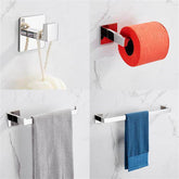 MLNshops Bathroom Towel Rack Set with Strong Adhesive Toilet Paper Holder