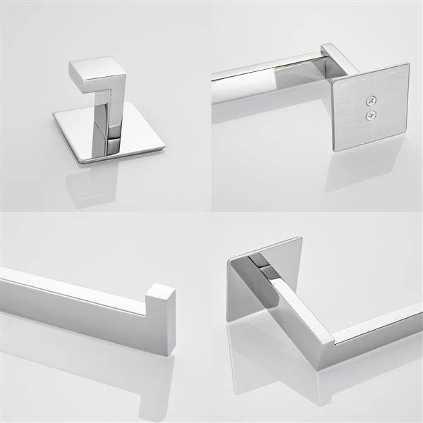 MLNshops Bathroom Towel Rack Set with Strong Adhesive Toilet Paper Holder