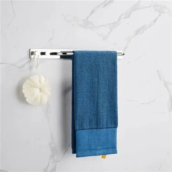 Strong Viscosity Adhesive Bright Polishing Towel Bar Holder Rack Robe Hook Kitchen Storage Rod Bathroom Accessories MLNshops]