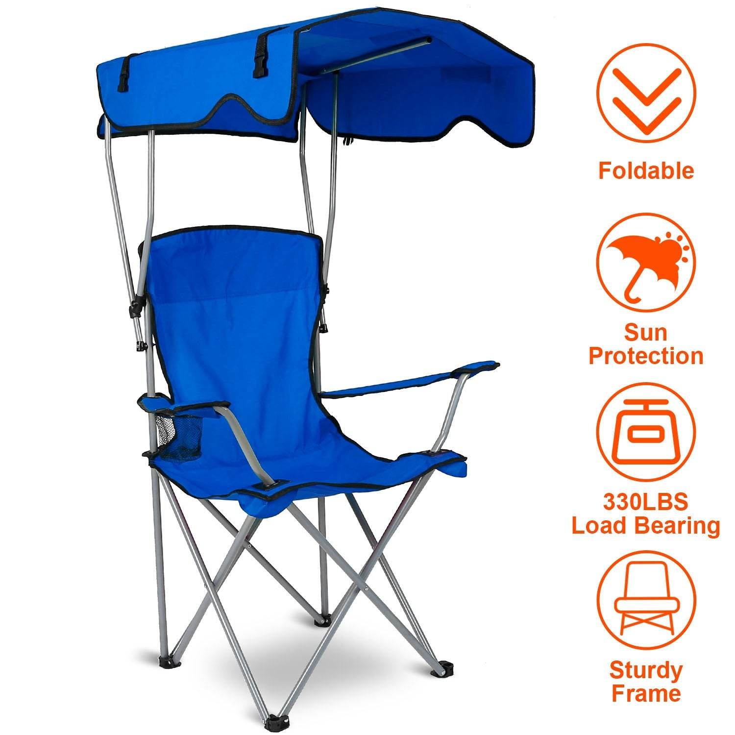 mlnshops Sun Protection Camping Chair with Canopy