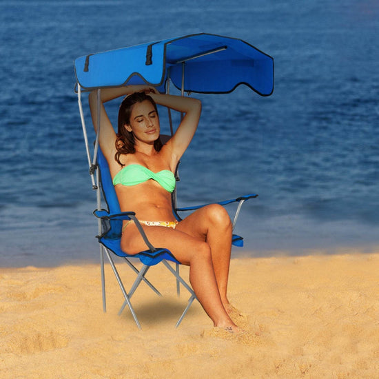 mlnshops Sun Protection Camping Chair with Canopy Default Title