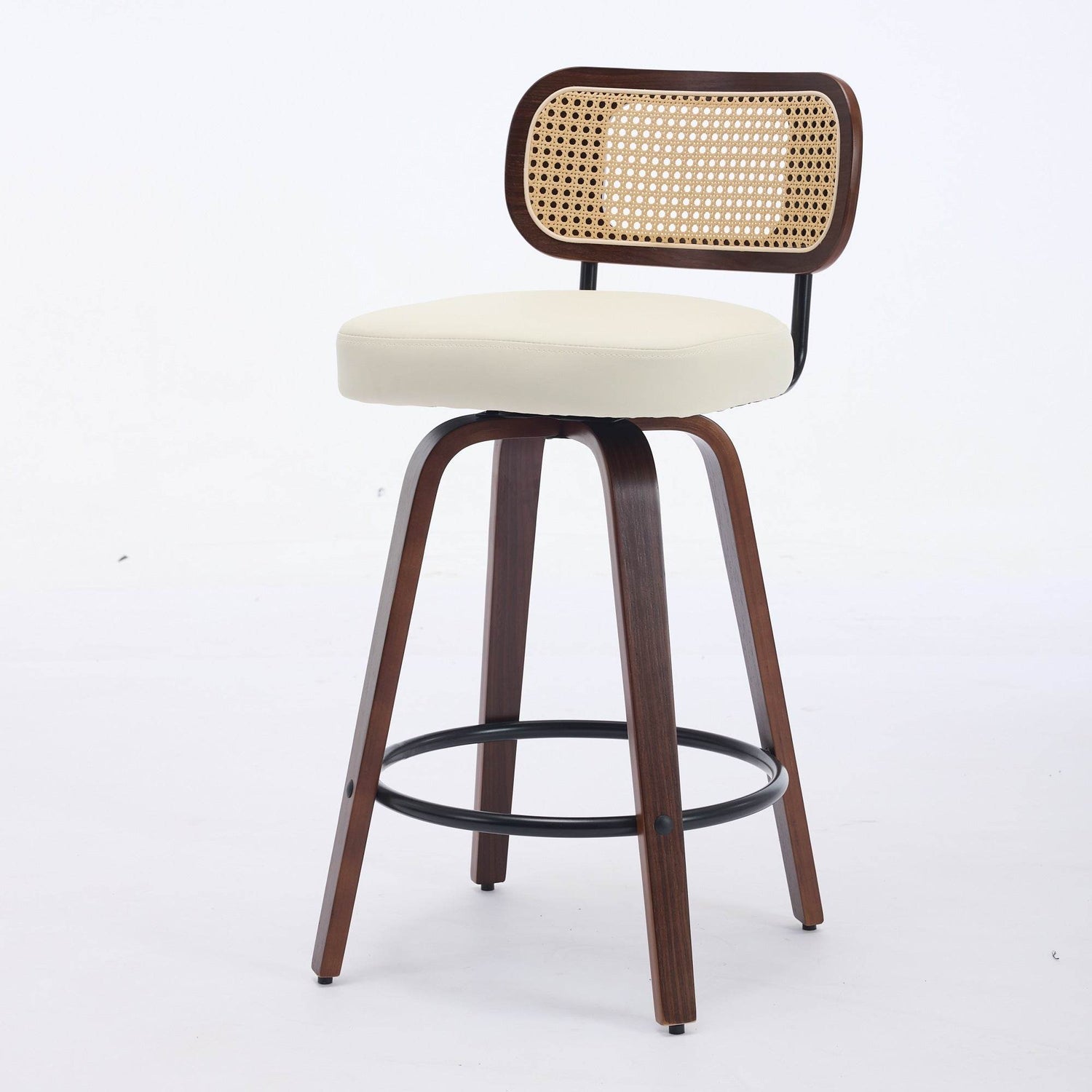 MLNshops Swivel Bar Stools for Kitchen Island with Cushioned Seat
