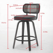 MLNshops Swivel Bar Stools for Kitchen Island with Cushioned Seat