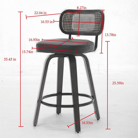 MLNshops Swivel Bar Stools for Kitchen Island with Cushioned Seat