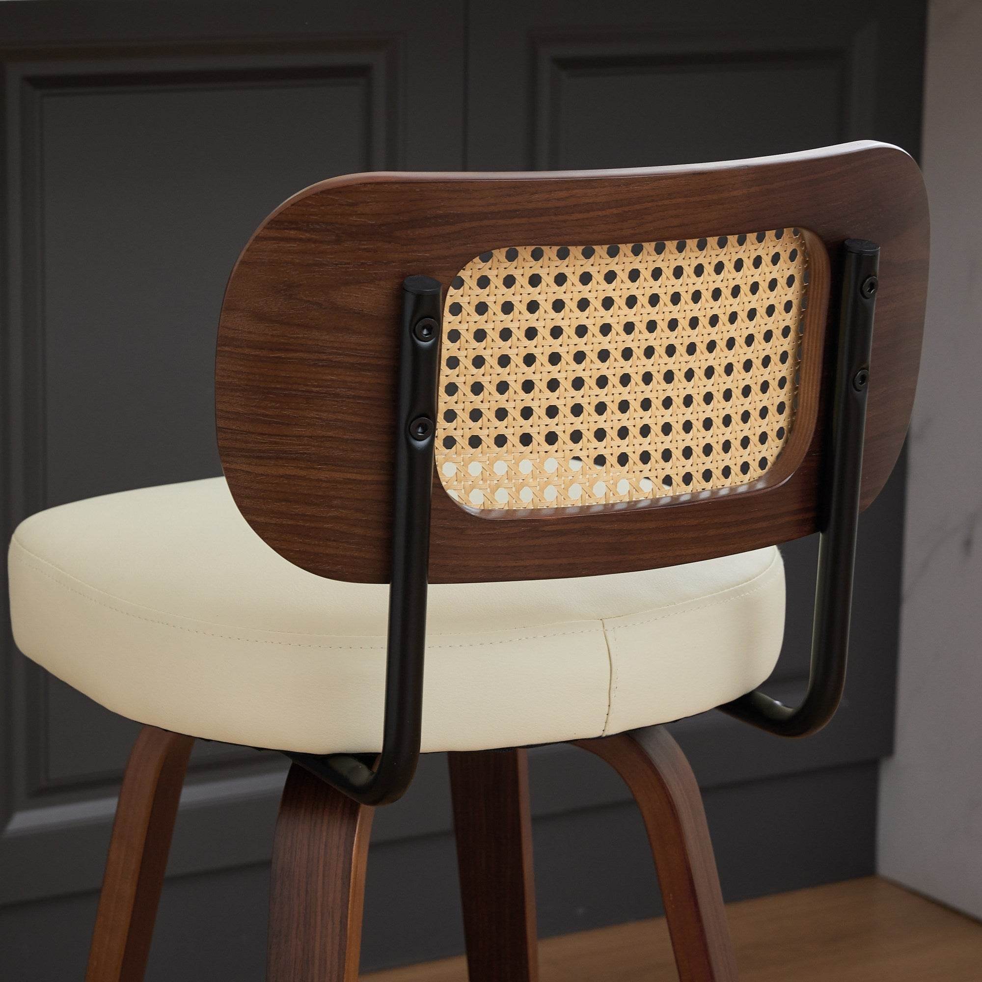 MLNshops Swivel Bar Stools for Kitchen Island with Cushioned Seat