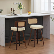 MLNshops Swivel Bar Stools for Kitchen Island with Cushioned Seat