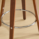 MLNshops Swivel Bar Stools Set of 2 with Wooden Frame