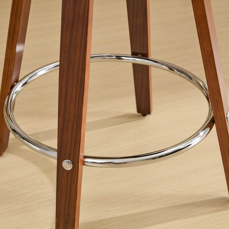MLNshops Swivel Bar Stools Set of 2 with Wooden Frame