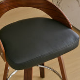 MLNshops Swivel Bar Stools Set of 2 with Wooden Frame