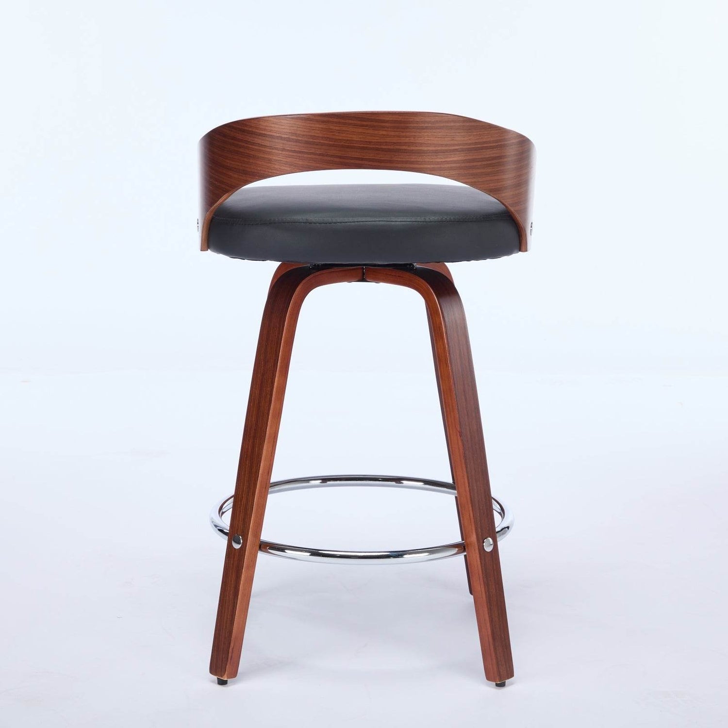 MLNshops Swivel Bar Stools Set of 2 with Wooden Frame