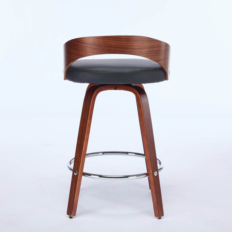 MLNshops Swivel Bar Stools Set of 2 with Wooden Frame