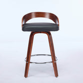 MLNshops Swivel Bar Stools Set of 2 with Wooden Frame