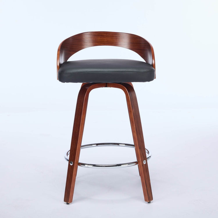 MLNshops Swivel Bar Stools Set of 2 with Wooden Frame