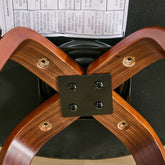 MLNshops Swivel Bar Stools Set of 2 with Wooden Frame