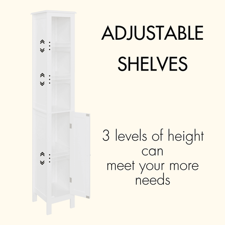 MLNshops Tall Bathroom Storage Cabinet - Stylish & Functional