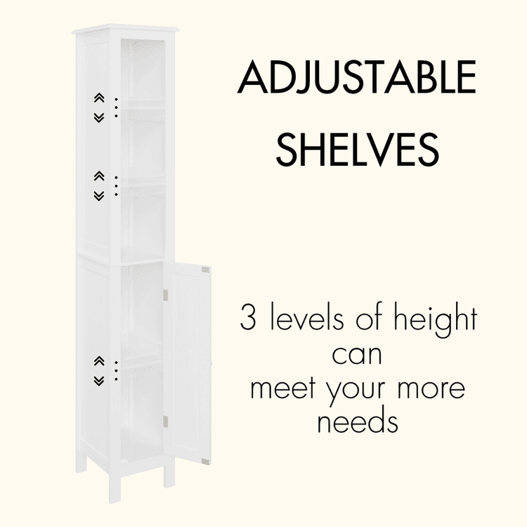 MLNshops Tall Bathroom Storage Cabinet - Stylish & Functional