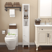 MLNshops Tall Bathroom Storage Cabinet - Stylish & Functional