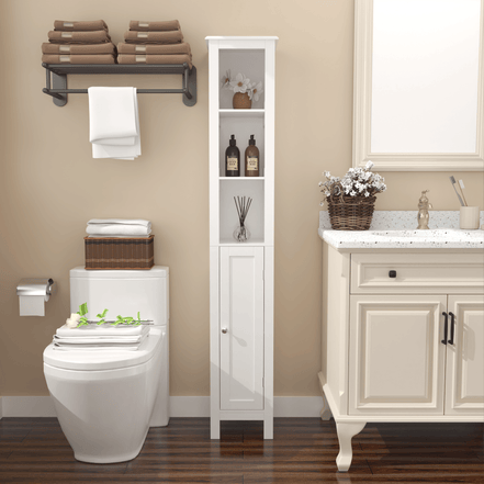 MLNshops Tall Bathroom Storage Cabinet - Stylish & Functional