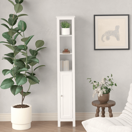 MLNshops Tall Bathroom Storage Cabinet - Stylish & Functional