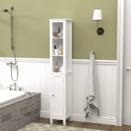 MLNshops Tall Bathroom Storage Cabinet - Stylish & Functional