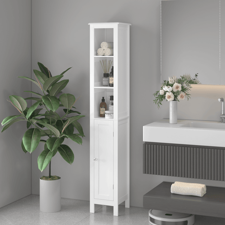 MLNshops Tall Bathroom Storage Cabinet - Stylish & Functional