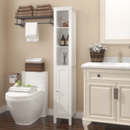 MLNshops Tall Bathroom Storage Cabinet - Stylish & Functional