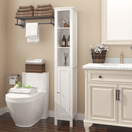 MLNshops Tall Bathroom Storage Cabinet - Stylish & Functional