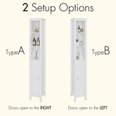 MLNshops Tall Bathroom Storage Cabinet - Stylish & Functional