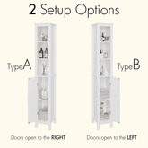 MLNshops Tall Bathroom Storage Cabinet - Stylish & Functional