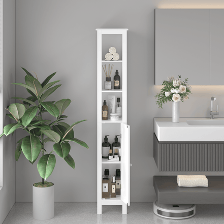 MLNshops Tall Bathroom Storage Cabinet - Stylish & Functional