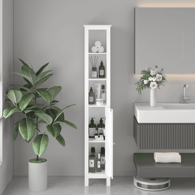 MLNshops Tall Bathroom Storage Cabinet - Stylish & Functional