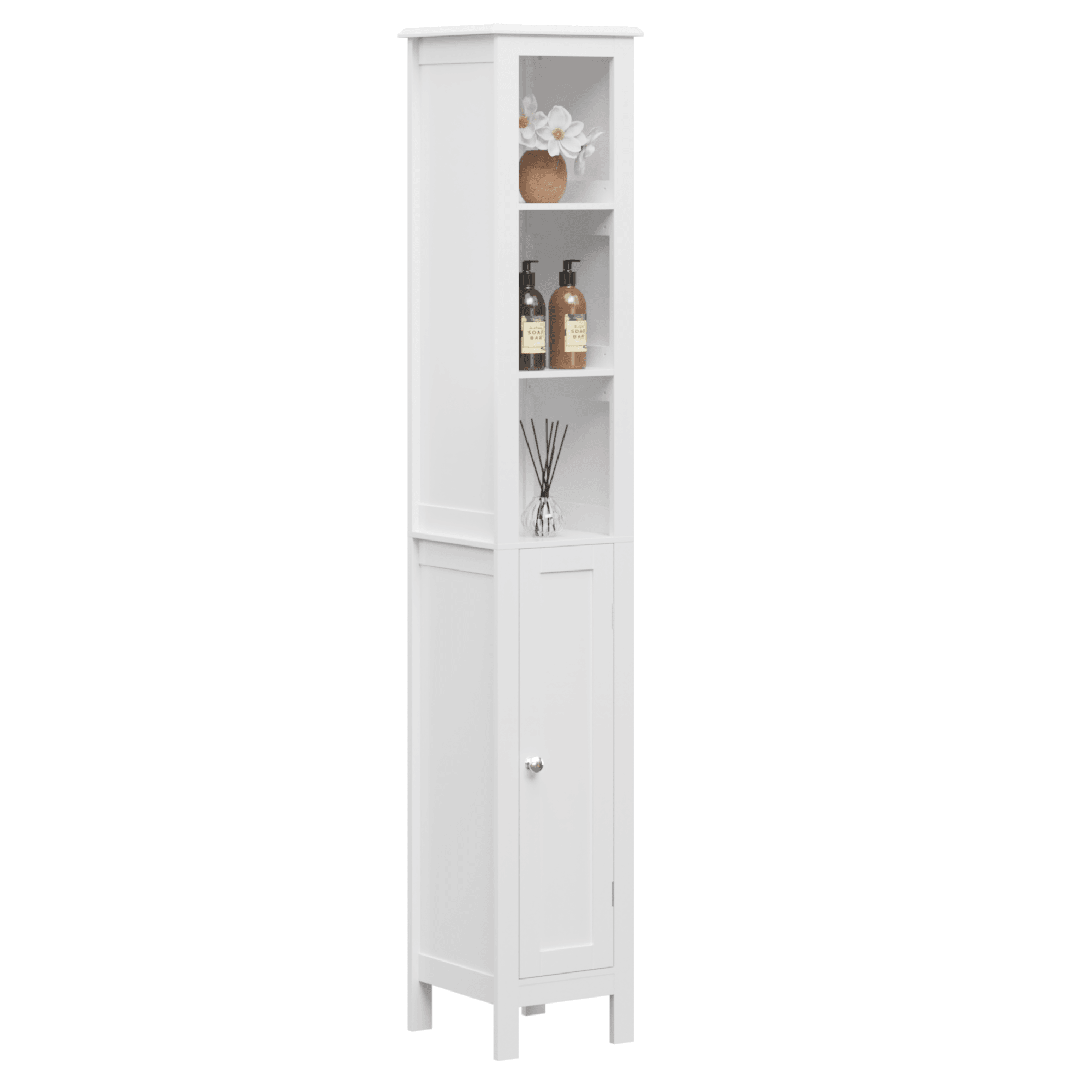 MLNshops Tall Bathroom Storage Cabinet - Stylish & Functional