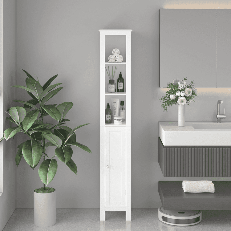 MLNshops Tall Bathroom Storage Cabinet - Stylish & Functional