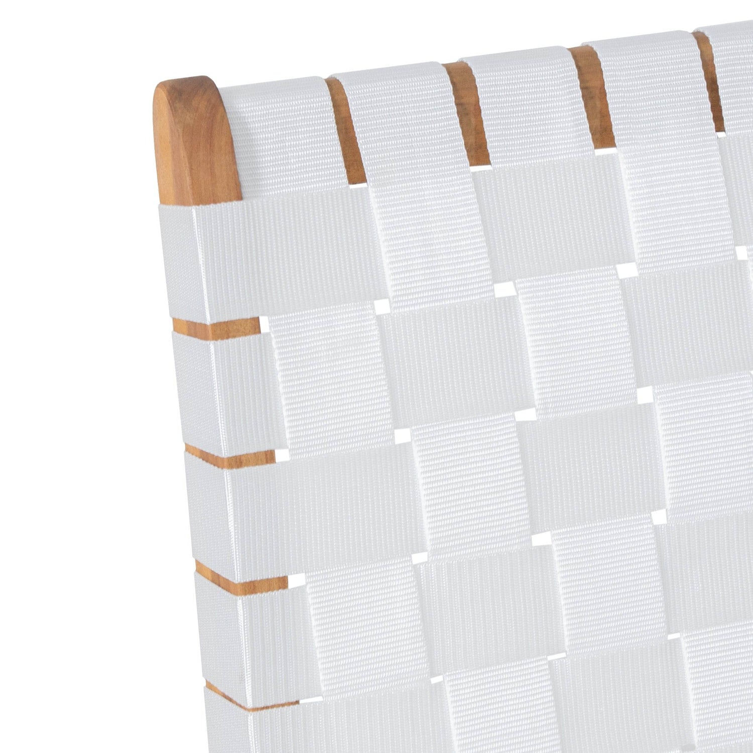 MLNshops 3-Piece White Teak Patio Set for Outdoor Relaxation
