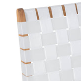 MLNshops 3-Piece White Teak Patio Set for Outdoor Relaxation