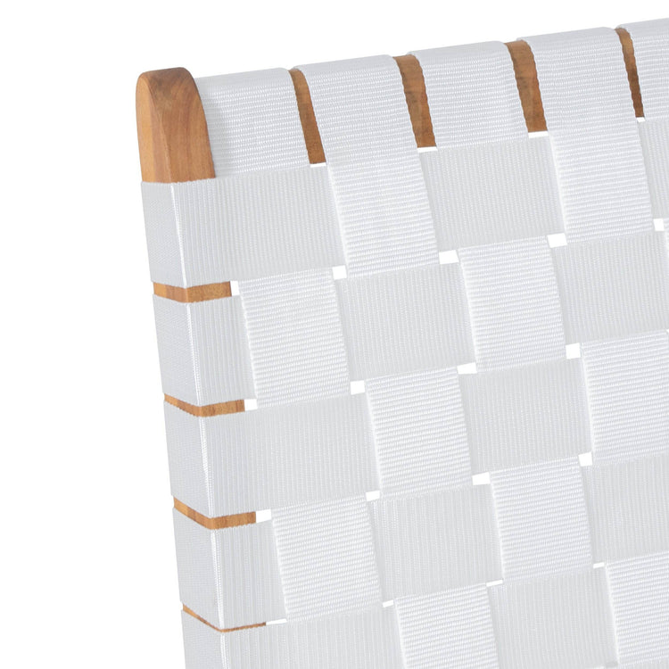 MLNshops 3-Piece White Teak Patio Set for Outdoor Relaxation