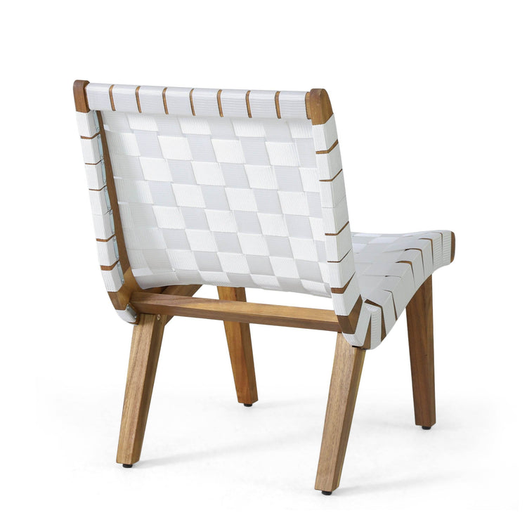 MLNshops 3-Piece White Teak Patio Set for Outdoor Relaxation