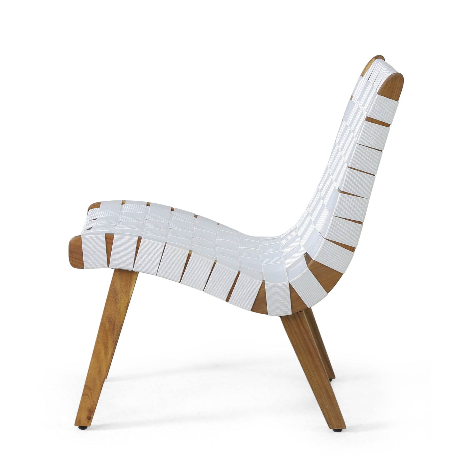 MLNshops 3-Piece White Teak Patio Set for Outdoor Relaxation