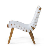 MLNshops 3-Piece White Teak Patio Set for Outdoor Relaxation