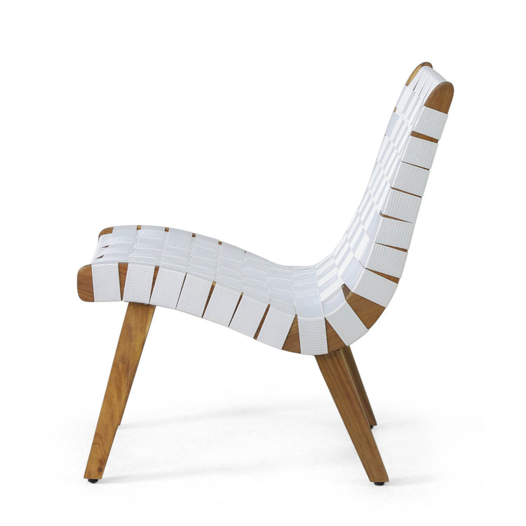 MLNshops 3-Piece White Teak Patio Set for Outdoor Relaxation