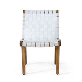 MLNshops 3-Piece White Teak Patio Set for Outdoor Relaxation