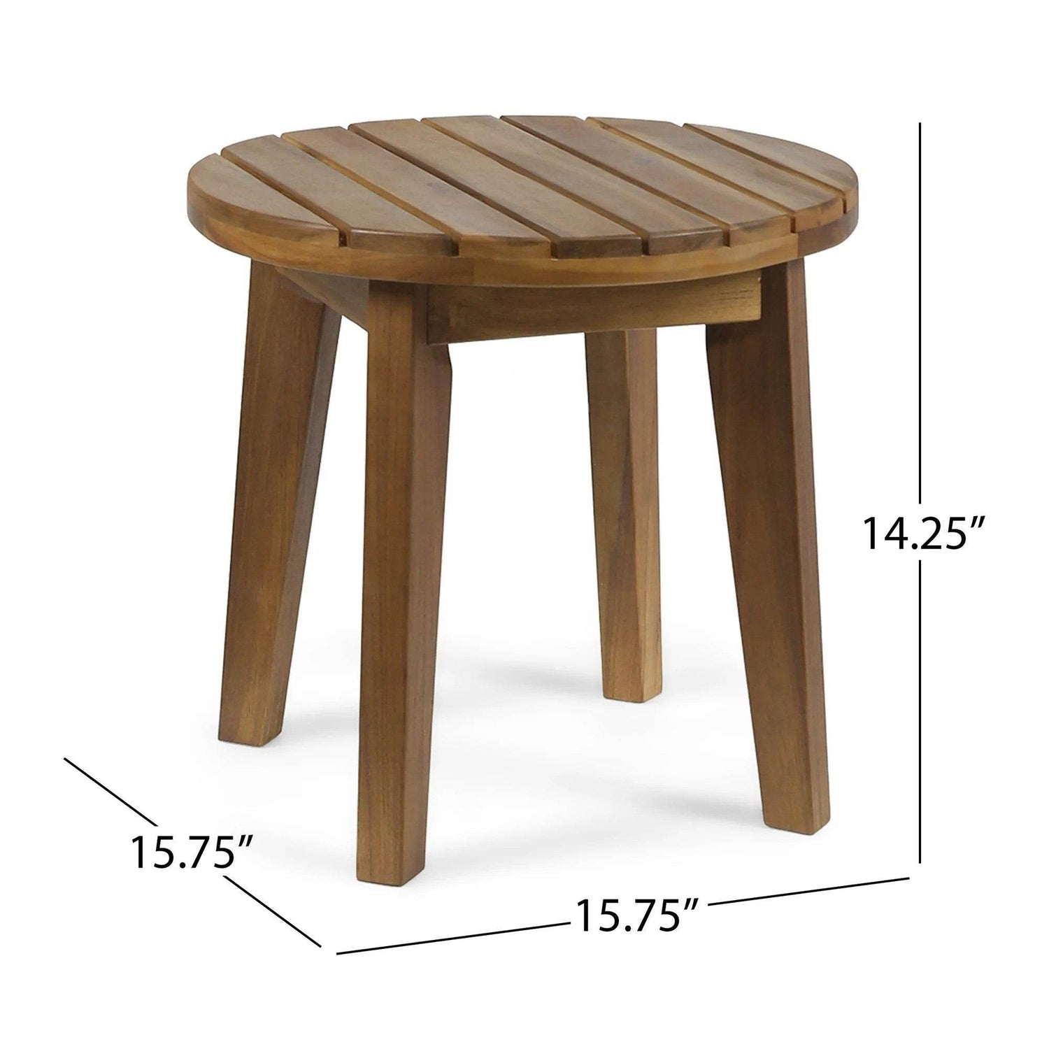 MLNshops 3-Piece White Teak Patio Set for Outdoor Relaxation
