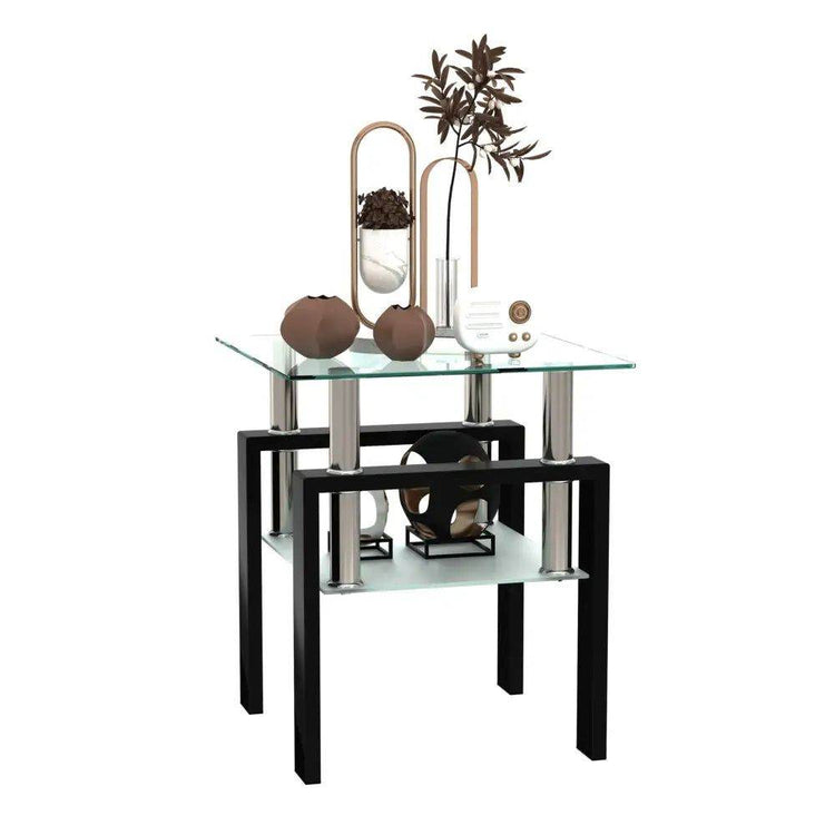 MLNshops Tempered Glass Coffee Table for Modern Living