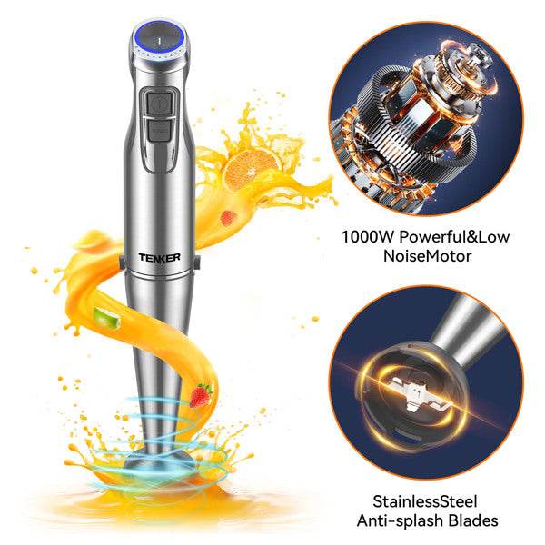 MLNshops 1000W Immersion Hand Blender with Attachments