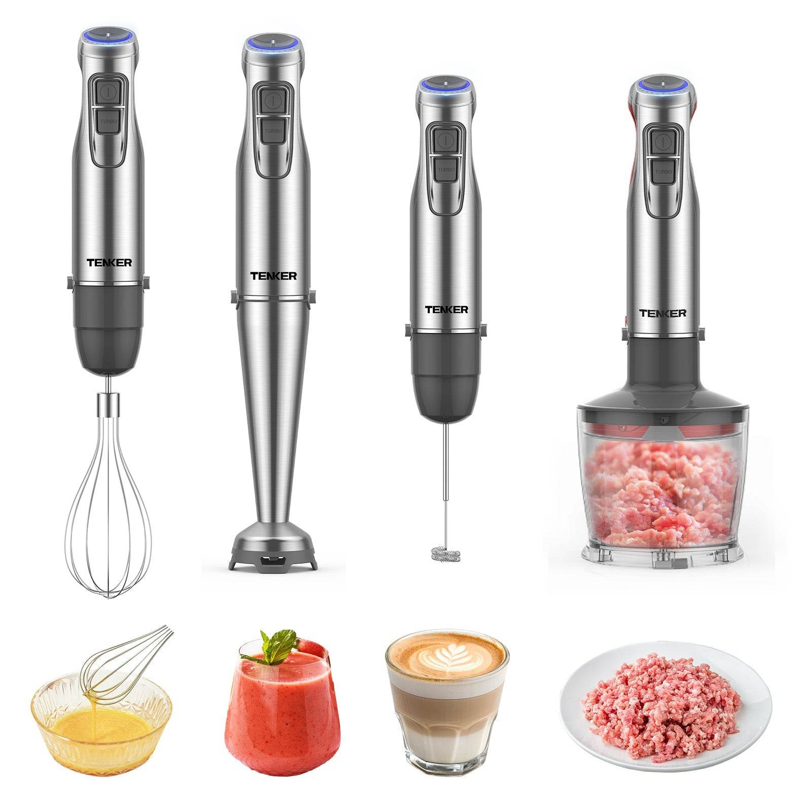 MLNshops 1000W Immersion Hand Blender with Attachments Default Title